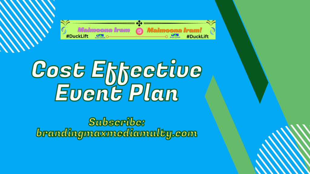 Cost Effective Event Plan