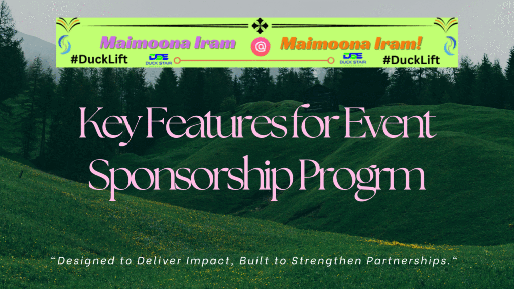 Key Features for Event Sponsorship Program
